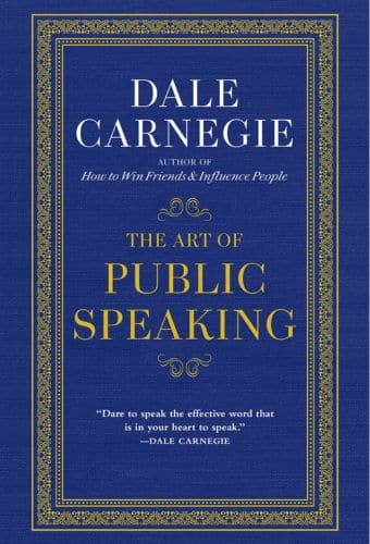 The Art Of Public Speaking By Dale Carnegie Book Cover